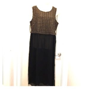 ARAE Knit & Chiffon Sleeveless Long top